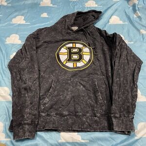 Calhoun Surf & Skate x NHL BOSTON BRUINS acid Wash Hoodie Sweatshirt Mens XL